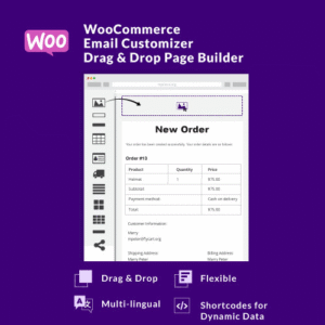 WooCommerce Email Customizer with Drag and Drop Email Builder Plugin